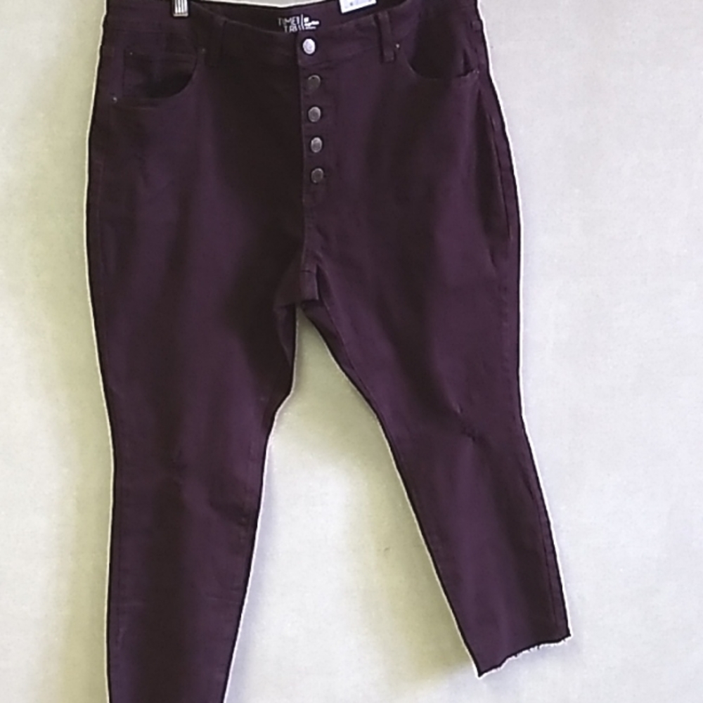 Time and Tru Burgundy colored jeans sz 20